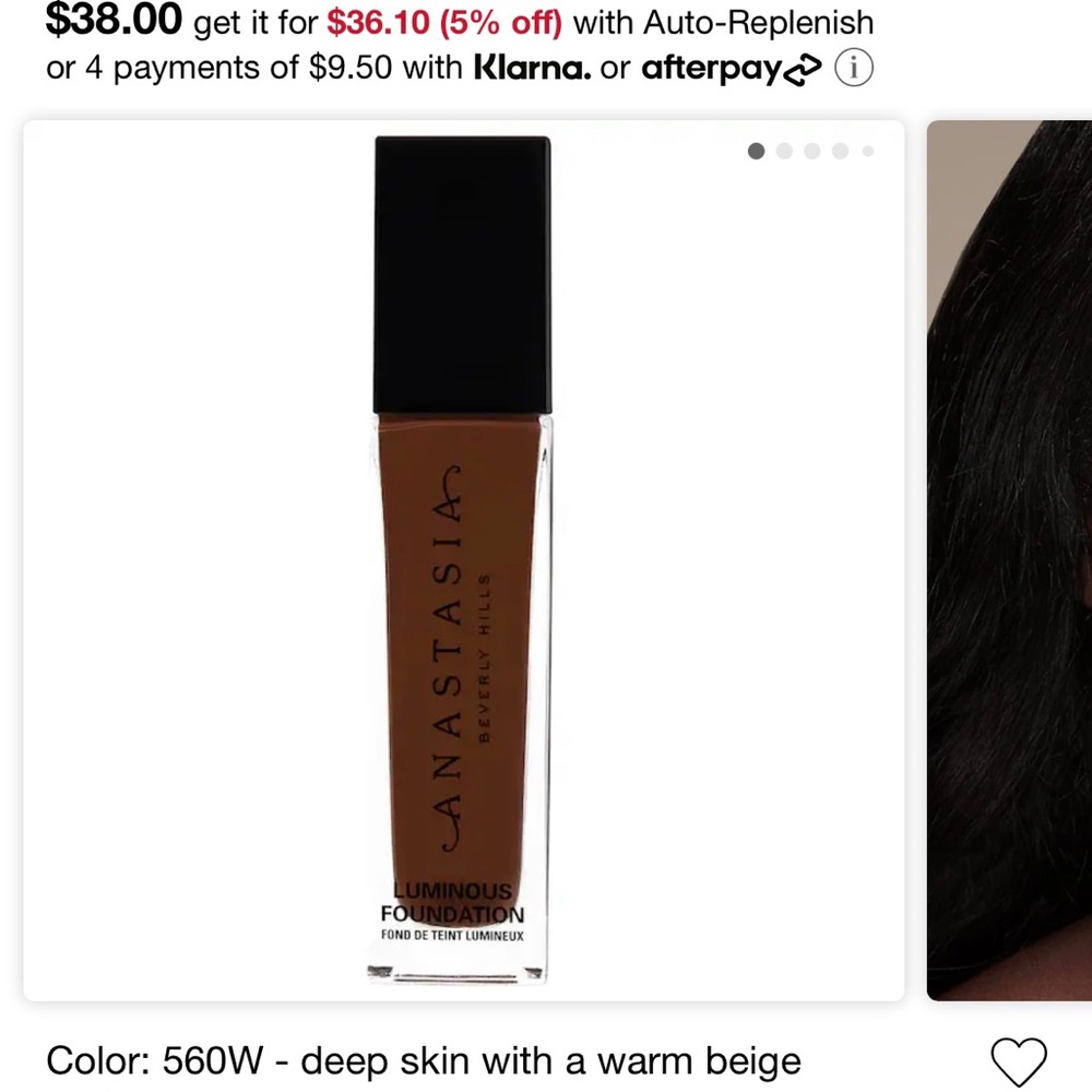 560w luminous Anastasia foundation
